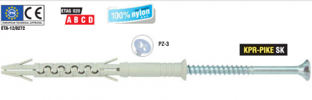 Дюбель розпірний рамний з шурупом   8х 80  п=50 (600)