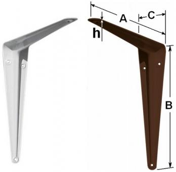 Кріплення полиці     75х100 біл  п=20