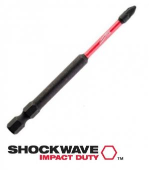 Біты Shockwave IMPACT DUTY для шуруповерта PZ2*90мм MILWAUKEE 